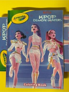 Lot Of 8 K Pop Demon Hunters Coloring Book BRAND NEW KPOP Rumi Derpy Saja Boys